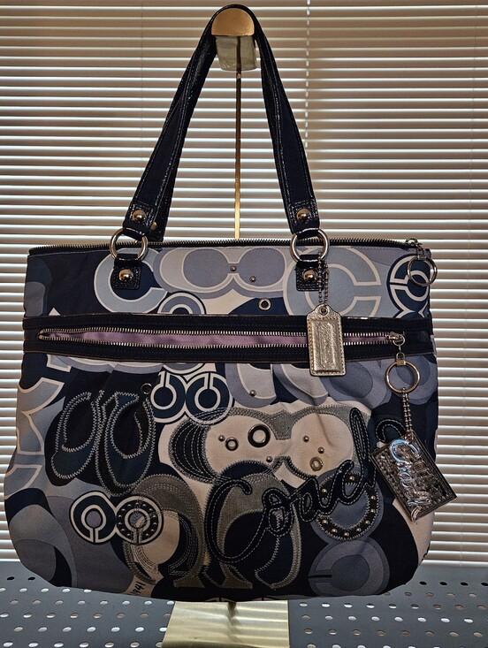 Coach Handbags - Coach Poppy Glam Tote in Denim
